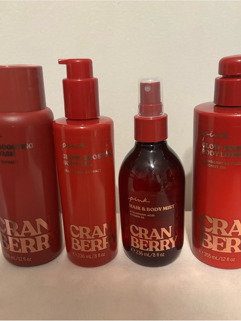 Victoria's Secret Cranberry Boosting Complete Care Bundle 4-Piece